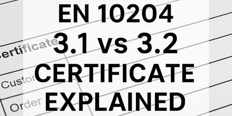 Stainless Steel Certificate EN 10204 31 vs 32 Stainless Steel Certificate EN 10204 31 vs 32